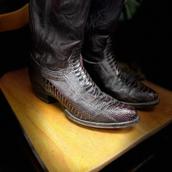 ❤️Vintage Great USED Condition 10B Ostrich leg Nocona Boots - Picture 4 of 12